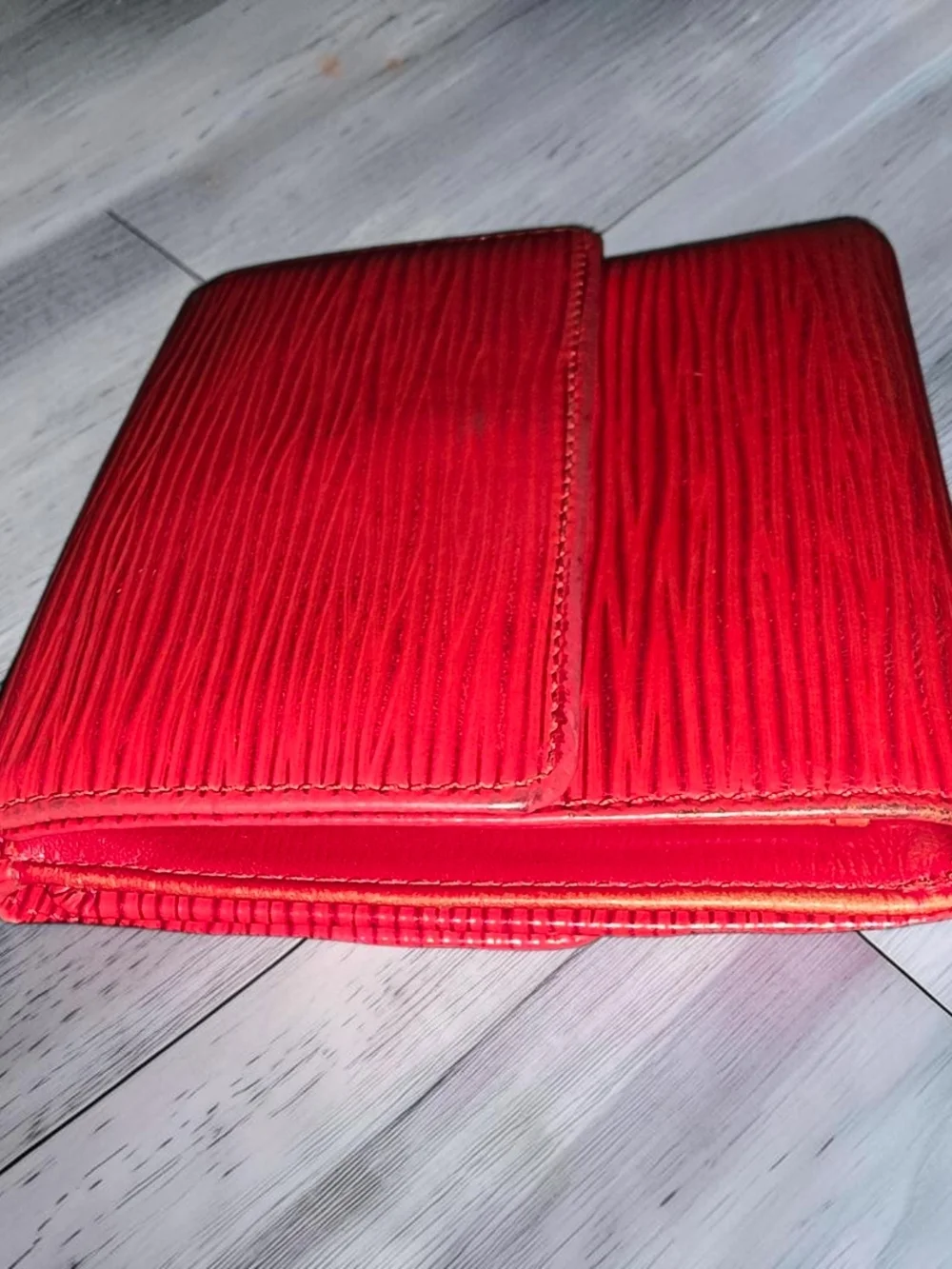 Louis Vuitton Red Epi Leather Compact Wallet